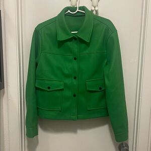SHEIN Vibrant Green Utility Jacket